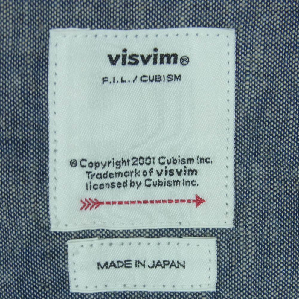 VISVIM ビズビム 0125205011011 25AW INGALL CHAMBRAY シャンブレー スタンドカラー 長袖 シャツ グレー系 3【中古】