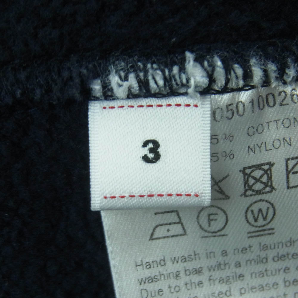VISVIM ビズビム 0125205010026 25AW COURT HOODIE P.O. プルオーバー パーカー コットン 日本製 ネイビー系 3【中古】