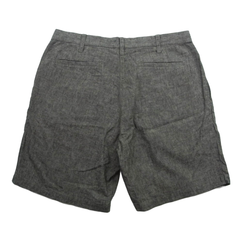 イルワンエイティー HEATHER LINEN 2-TUCK SHORTS コットン リネン 2タック ショーツ ハーフ パンツ グレー系 L【中古】