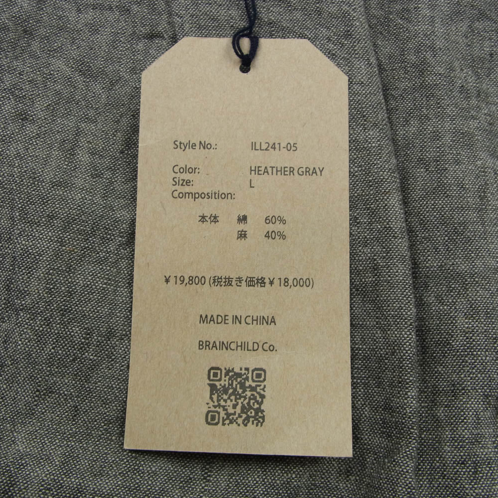 イルワンエイティー HEATHER LINEN 2-TUCK SHORTS コットン リネン 2タック ショーツ ハーフ パンツ グレー系 L【中古】