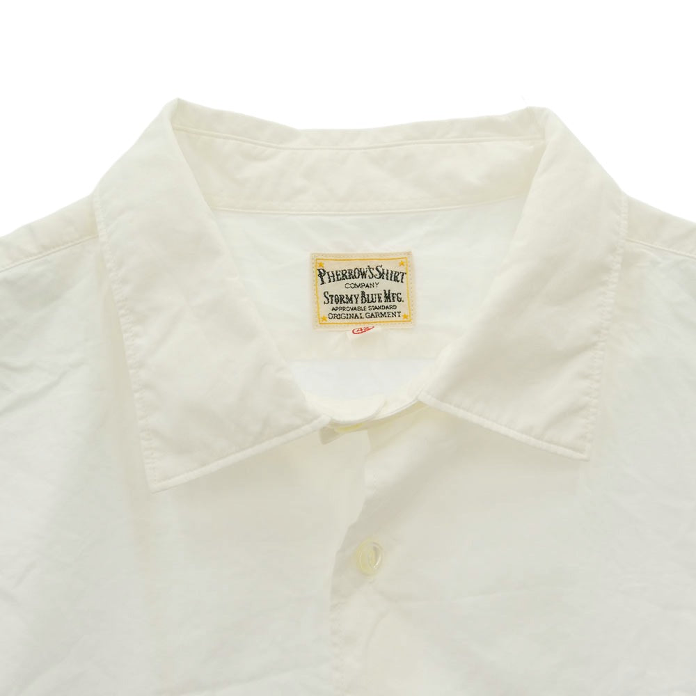 Pherrow's フェローズ コットン レギュラー カラー シャツ ホワイト系 XL【中古】