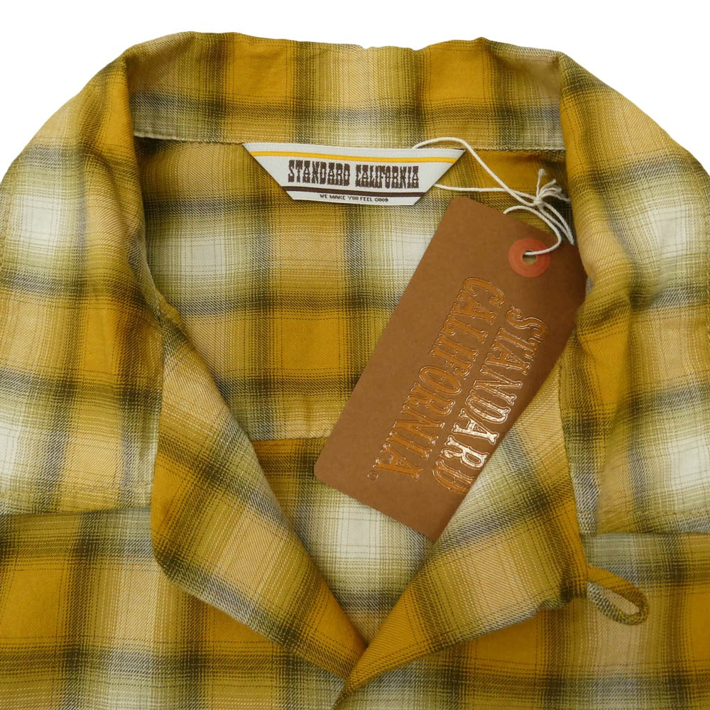 STANDARD CALIFORNIA スタンダードカリフォルニア SD OMBRE CHEK SHIRT オンブレ チェック 長袖 シャツ イエロー系 L【美品】【中古】