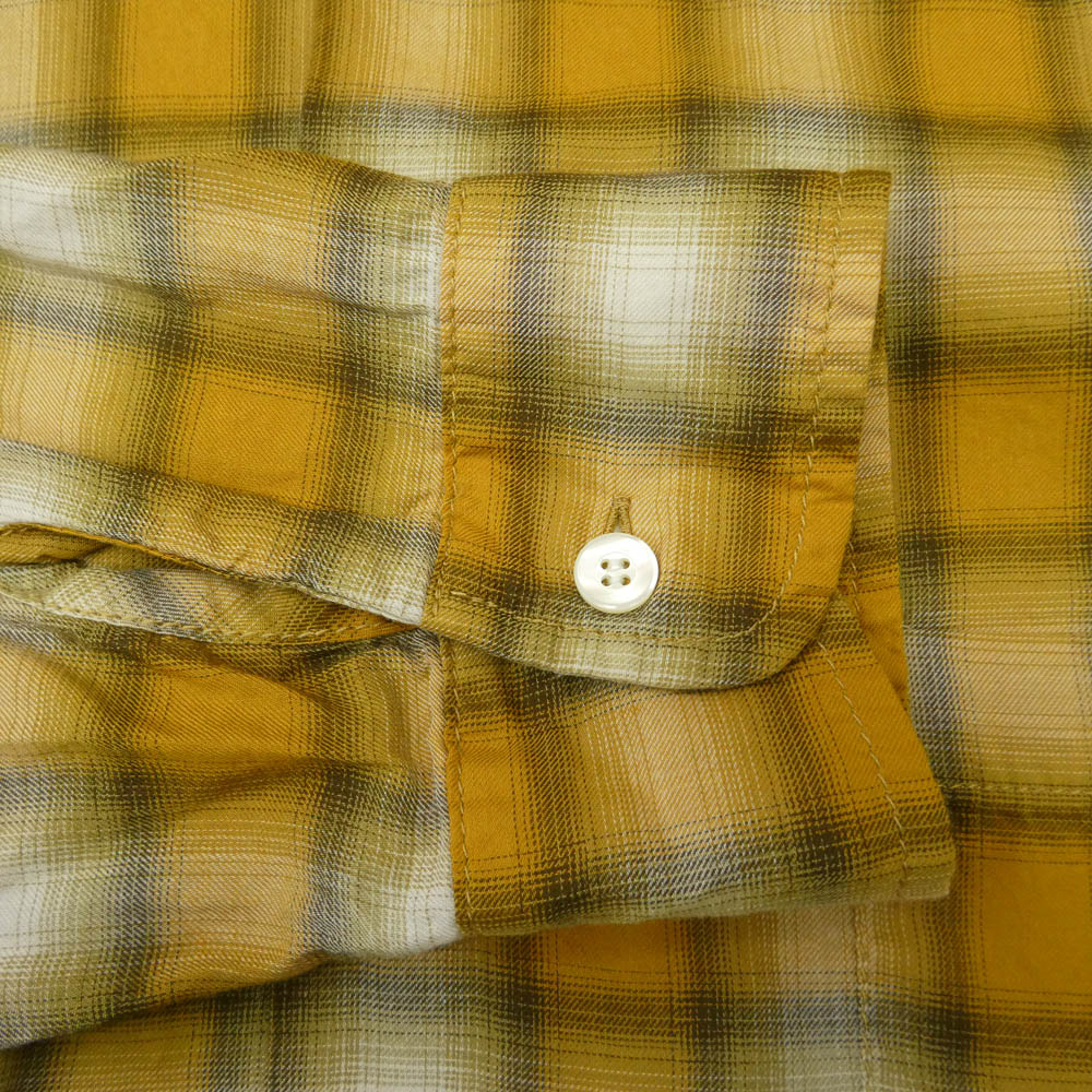 STANDARD CALIFORNIA スタンダードカリフォルニア SD OMBRE CHEK SHIRT オンブレ チェック 長袖 シャツ イエロー系 L【美品】【中古】