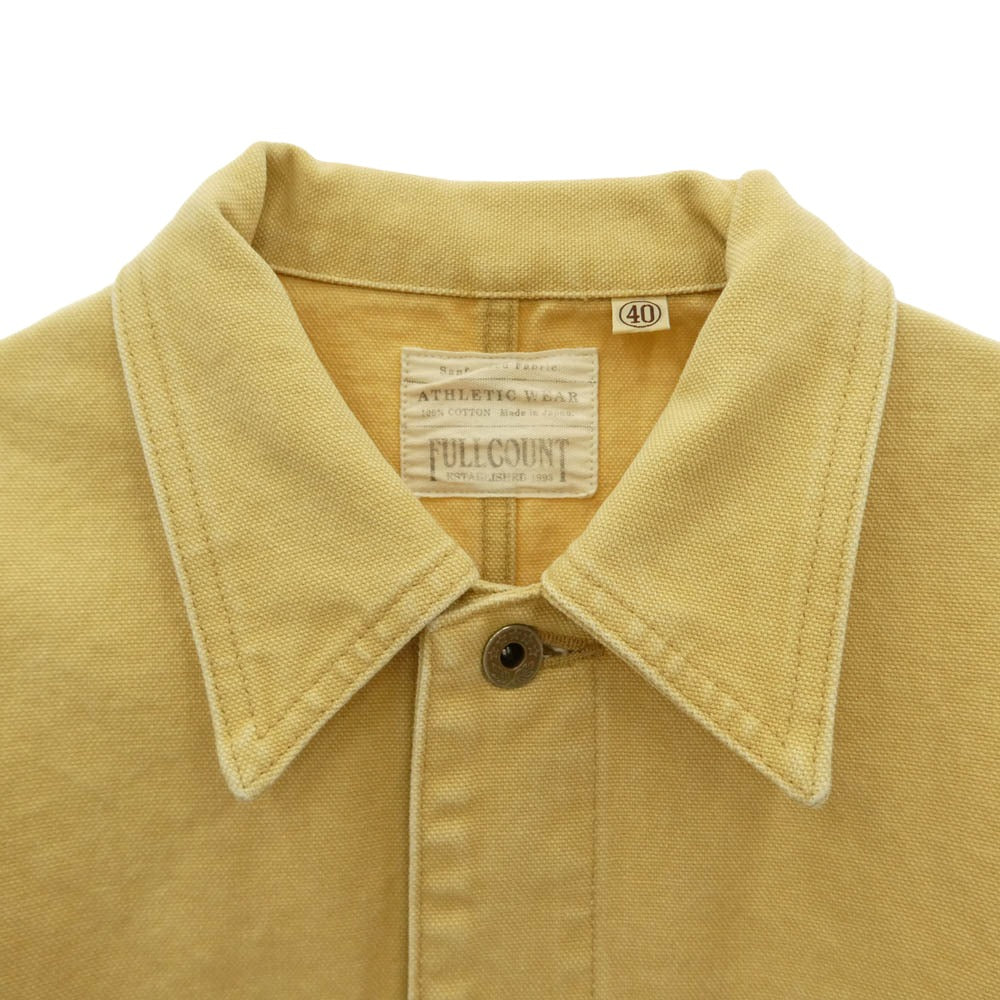 FULLCOUNT フルカウント Heavy Canvas Chore Jacket　カバーオール ヘビーキャンバス チョア ジャケット イエロー系 40【中古】