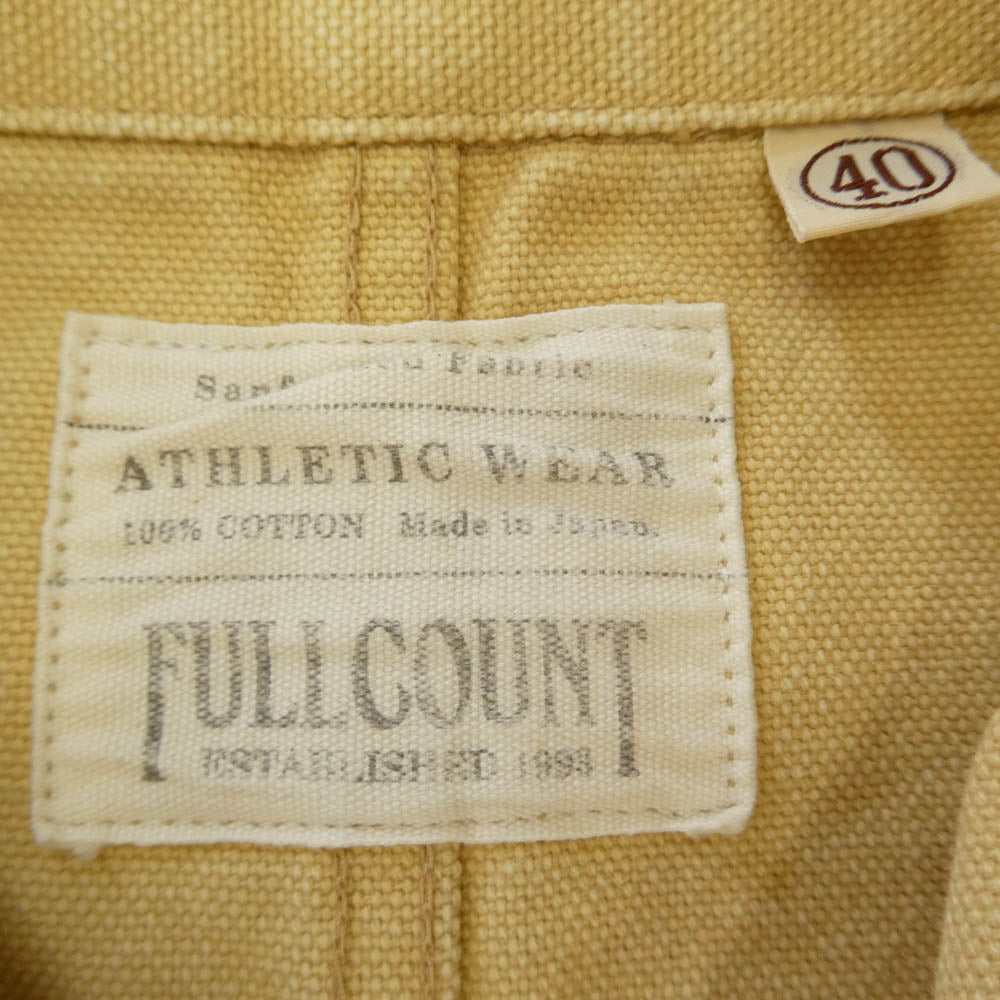 FULLCOUNT フルカウント Heavy Canvas Chore Jacket　カバーオール ヘビーキャンバス チョア ジャケット イエロー系 40【中古】