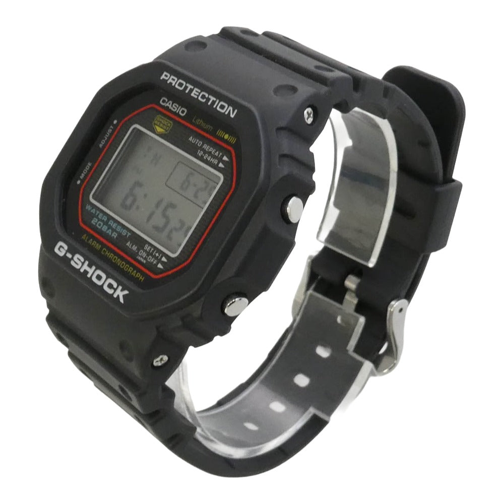 CASIO G-SHOCK カシオ ジーショック DW-5000R-1AJF G-SHOCK ジーショック 初代復刻モデル デジタル 腕時計 ウォッチ ブラック系【中古】