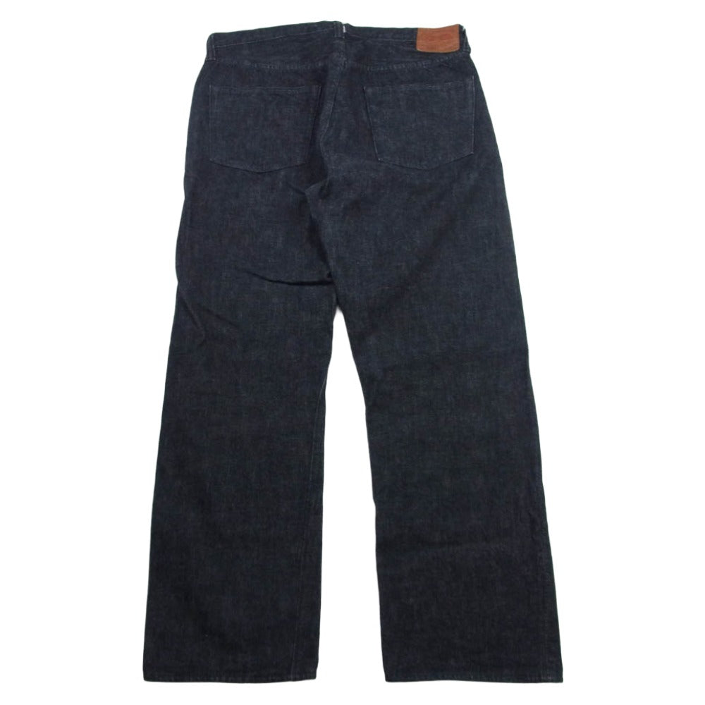 FULLCOUNT フルカウント 1101BK Srtaight Black Selvedge Denim ストレート セルビッチ デニム パンツ インディゴブルー系 35【中古】