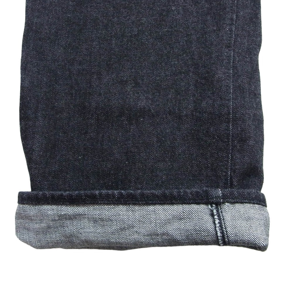 FULLCOUNT フルカウント 1101BK Srtaight Black Selvedge Denim ストレート セルビッチ デニム パンツ インディゴブルー系 35【中古】