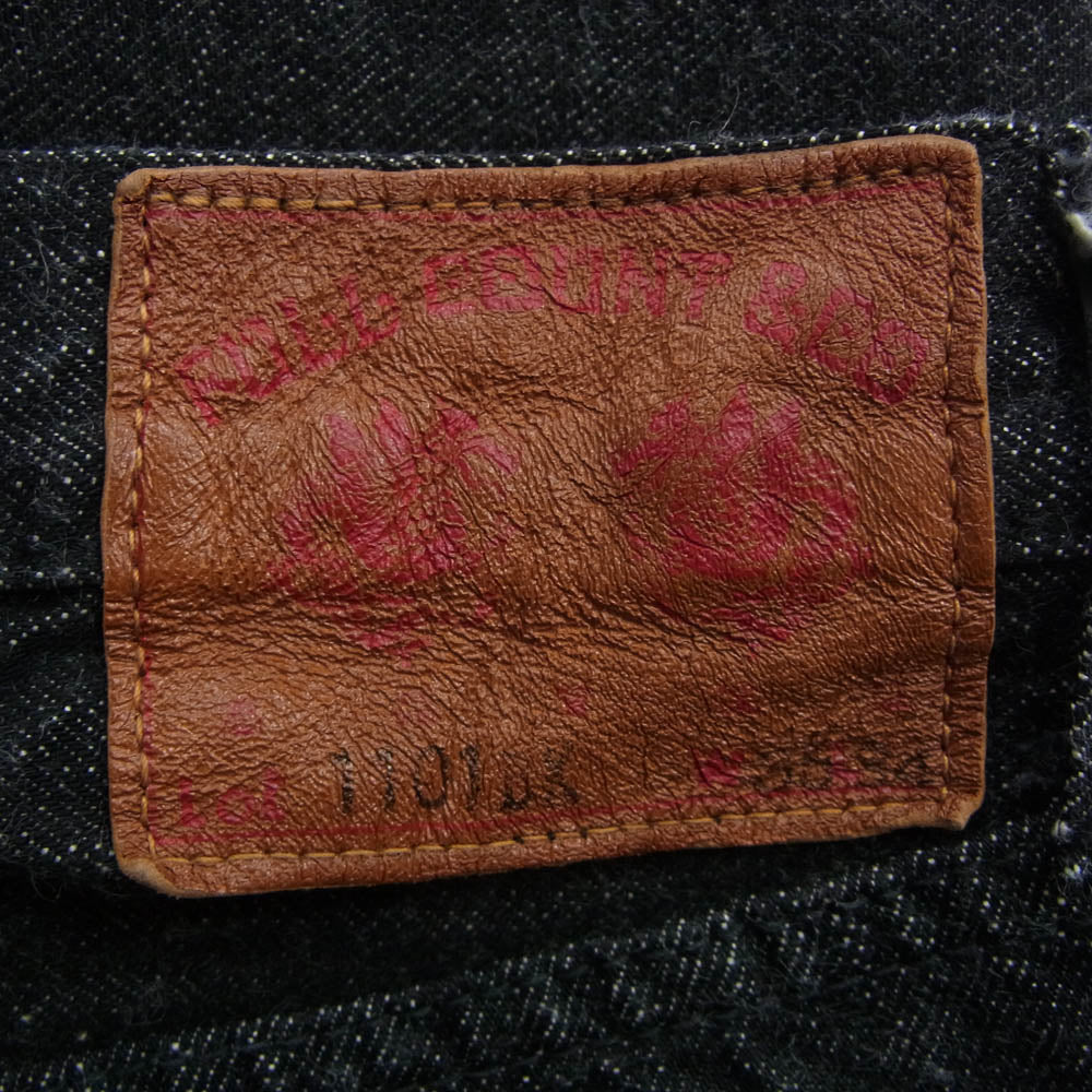 FULLCOUNT フルカウント 1101BK Srtaight Black Selvedge Denim ストレート セルビッチ デニム パンツ インディゴブルー系 35【中古】