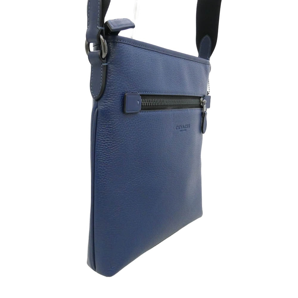COACH コーチ CT833 スリム メッセージ レザー ショルダーバッグ【中古】