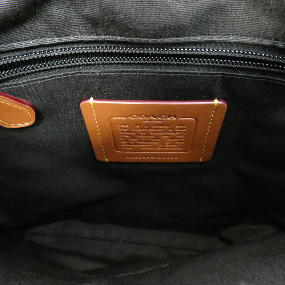 COACH コーチ CT833 スリム メッセージ レザー ショルダーバッグ【中古】