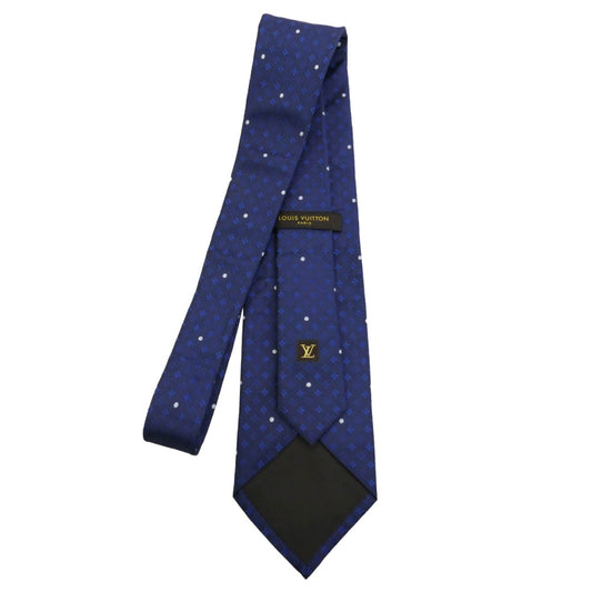LOUIS VUITTON ルイ・ヴィトン モノグラム ドット柄 ネクタイ ブルー系【中古】