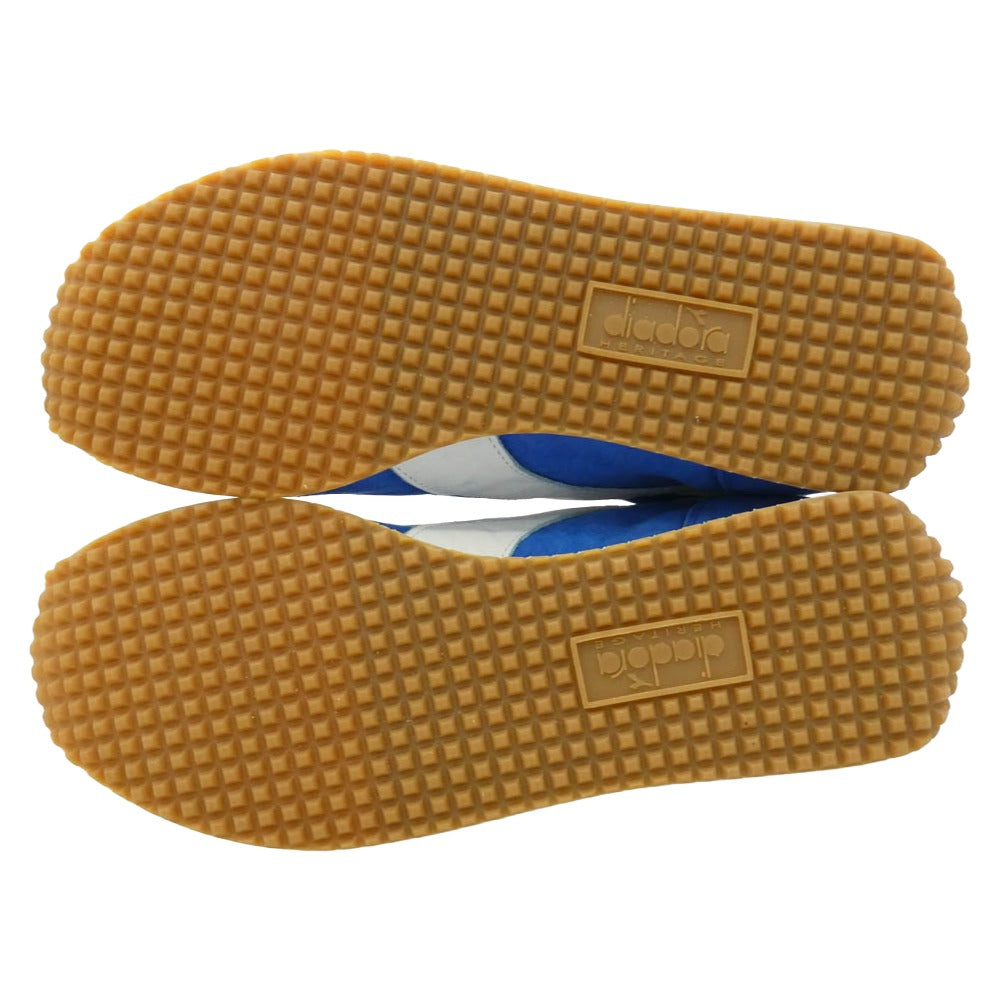 Diadora ディアドラ Heritage Collection EQUIPE ヘリテージ ローカット スニーカー ブルー系 ホワイト系 27.5cm【美品】【中古】