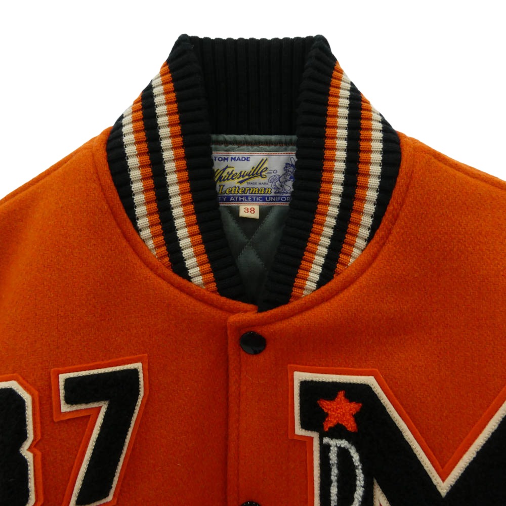 WHITESVILLE ホワイツビル WV15782 WOOL MELTON AWARD JACKET ウール メルトン アワード ジャケット オレンジ系 38【美品】【中古】