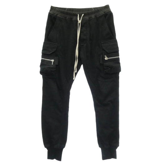 Rick Owens リックオウエンス 23SS RU01C4396-BA MASTODON CARGO ドローストリング マストドン カーゴパンツ BA素材 ブラック系 IT50【中古】