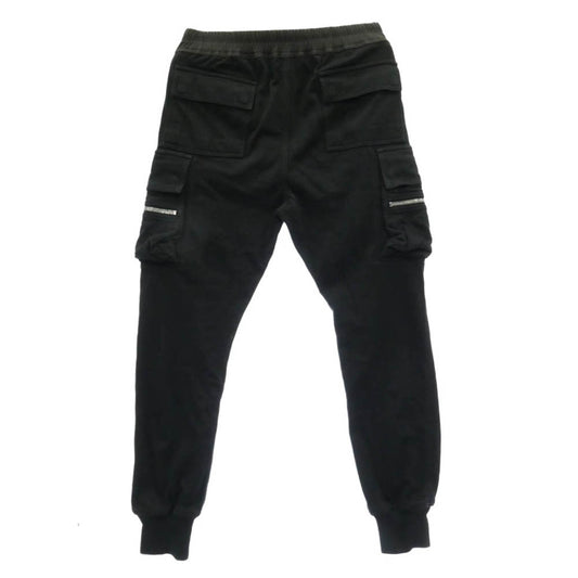 Rick Owens リックオウエンス 23SS RU01C4396-BA MASTODON CARGO ドローストリング マストドン カーゴパンツ BA素材 ブラック系 IT50【中古】