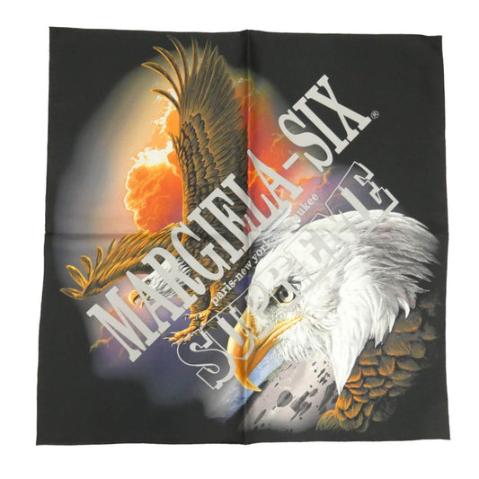 Supreme シュプリーム MAISON MARGIELA メゾンマルジェラ 26SS MM6 MAISON MARGIELA Eagle Silk Scarf メゾンマルジェラ シルク スカーフ ブラック系【美品】【中古】