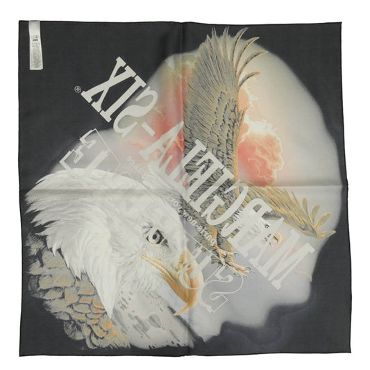 Supreme シュプリーム MAISON MARGIELA メゾンマルジェラ 26SS MM6 MAISON MARGIELA Eagle Silk Scarf メゾンマルジェラ シルク スカーフ ブラック系【美品】【中古】