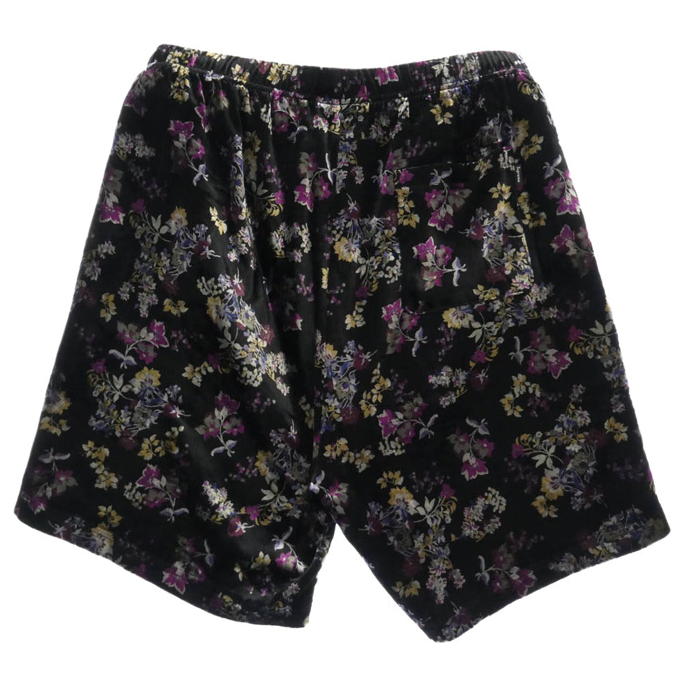 Supreme シュプリーム 19AW Floral Velour Shorts アーチロゴ ベロア ハーフパンツ ショーツ ブラック系 S【中古】