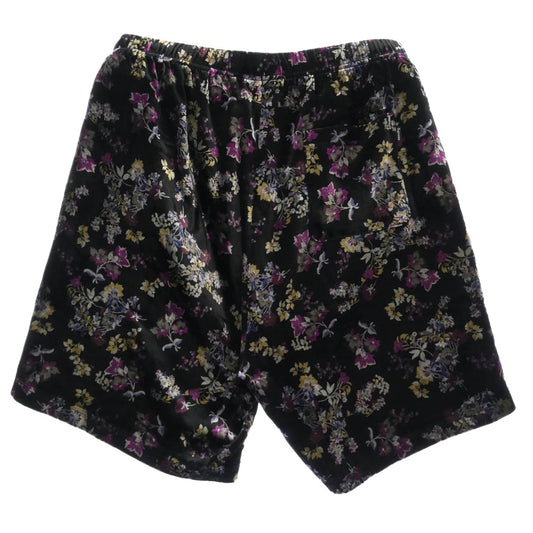 Supreme シュプリーム 19AW Floral Velour Shorts アーチロゴ ベロア ハーフパンツ ショーツ ブラック系 S【中古】