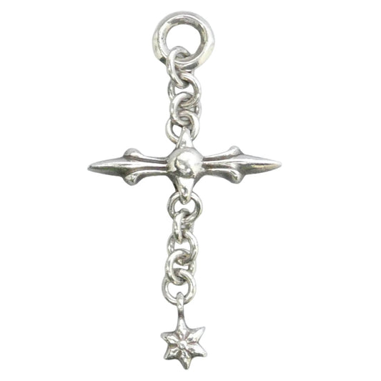 CHROME HEARTS クロムハーツ（原本無） ROLY CROSS ローリークロス チャーム ペンダントトップ シルバー系【中古】