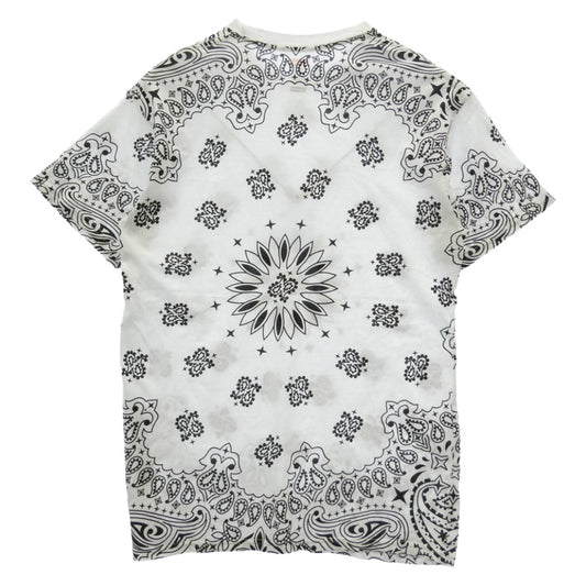Supreme シュプリーム 22AW x Hanes ヘインズ Bandana Tagless Tees バンダナ柄 タグレス 半袖 Tシャツ ホワイト系 M【中古】