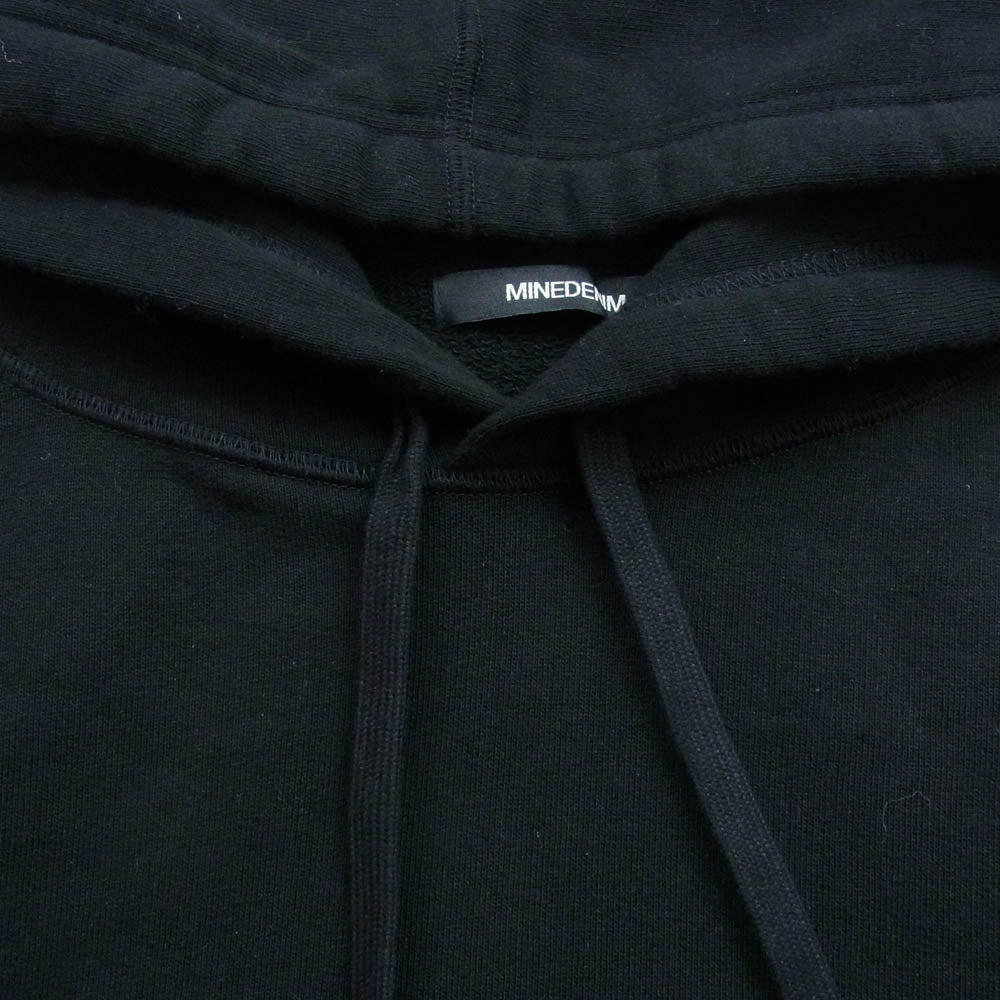 MINEDENIM マインデニム 2308-6003-99-F2 Cutoff Sleeve Big Hoodie カットオフ ノースリーブ ビッグ フーディー パーカー ブラック系 F【中古】