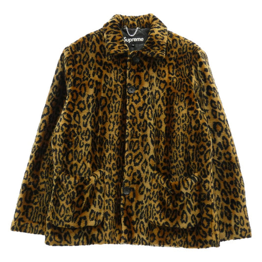 Supreme シュプリーム 16AW Leopard Faux Fur Coat レオパード フェイクファー コート ブラウン系 M【中古】