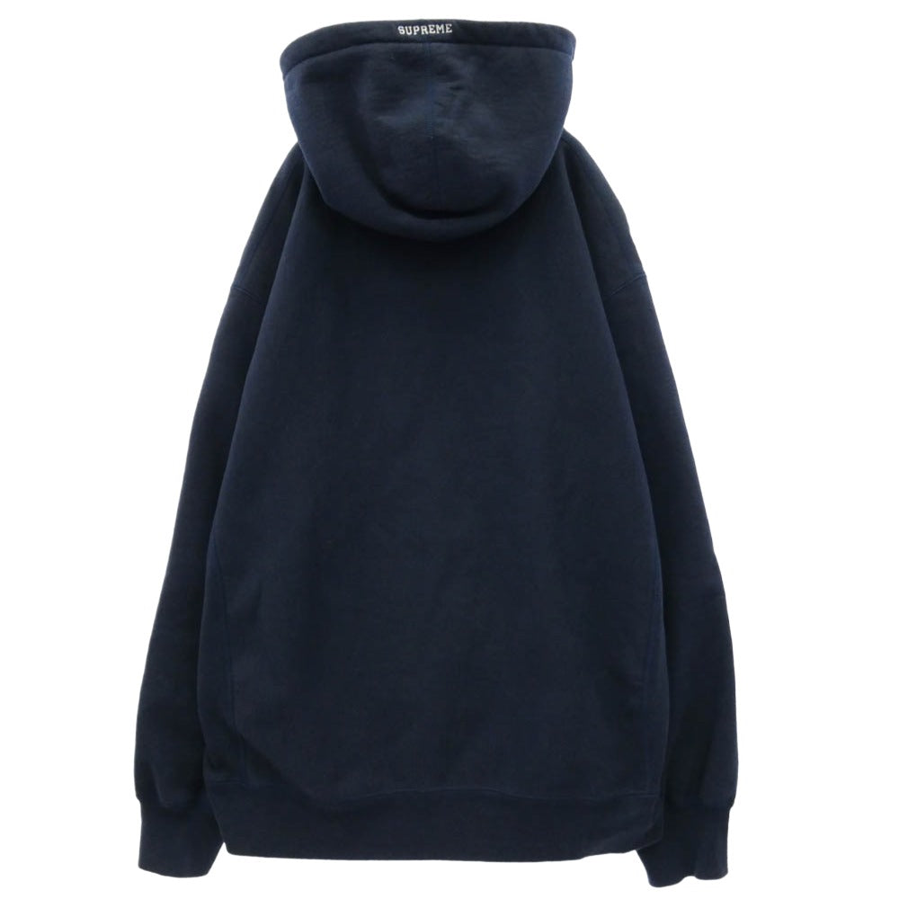 Supreme シュプリーム 22AW Preme Hooded Sweatshirt フロントロゴ プルオーバースウェット パーカー フーディ ネイビー系 XL【中古】