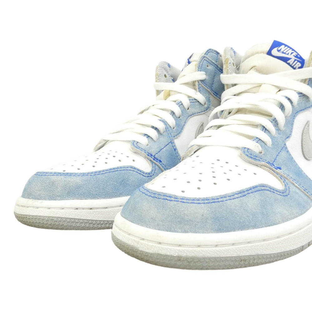 NIKE ナイキ 555088-402 Air Jordan 1 High OG Hyper Royal エアジョーダン1 ハイ OG ハイカットスニーカー ホワイト系 ライトブルー系 26.5cm【中古】