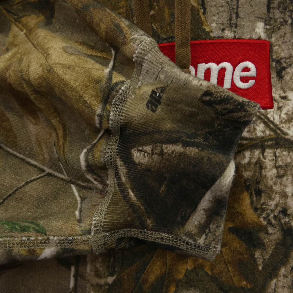 Supreme シュプリーム 25AW Box Logo Hooded Sweatshirt Realtree カモフラ ボックスロゴ プルオーバースウェット パーカー フーディ ブラウン系 XL【美品】【中古】