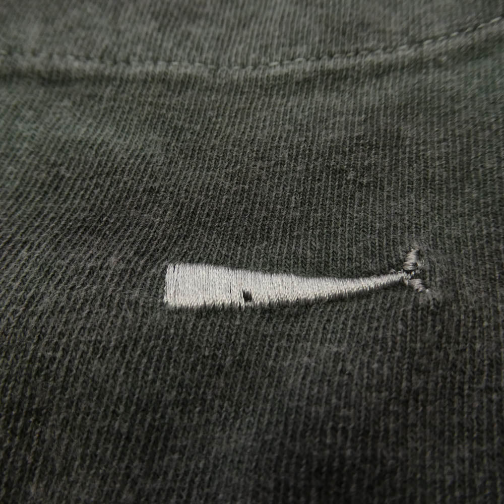 DESCENDANT ディセンダント 18SS 181ATDS-CSM07 SMOKE PIGMENT DYE L/S ピグメントダイ CACHALOT カシャロ 刺繍 ポケット 長袖カットソー チャコール系 1【中古】