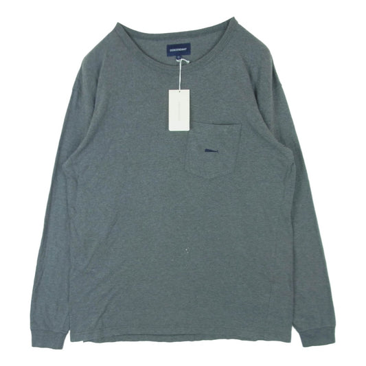 DESCENDANT ディセンダント 18SS 181ATDS-CSM08 CACHALOT POCKET LS カシャロ刺繍 ポケット 長袖 カットソー ロンT Ｔシャツ グレー系 S 1【中古】