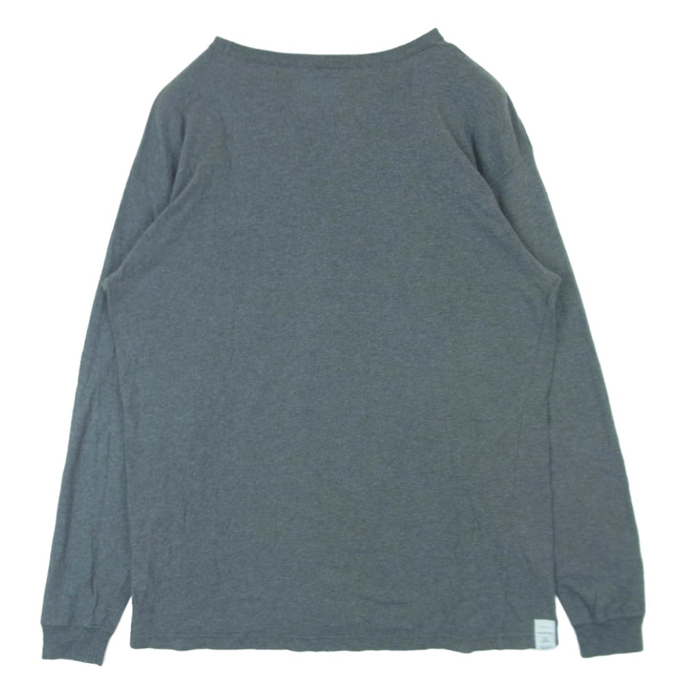 DESCENDANT ディセンダント 18SS 181ATDS-CSM08 CACHALOT POCKET LS カシャロ刺繍 ポケット 長袖 カットソー ロンT Ｔシャツ グレー系 S 1【中古】