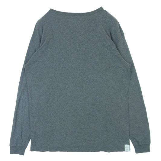 DESCENDANT ディセンダント 18SS 181ATDS-CSM08 CACHALOT POCKET LS カシャロ刺繍 ポケット 長袖 カットソー ロンT Ｔシャツ グレー系 S 1【中古】