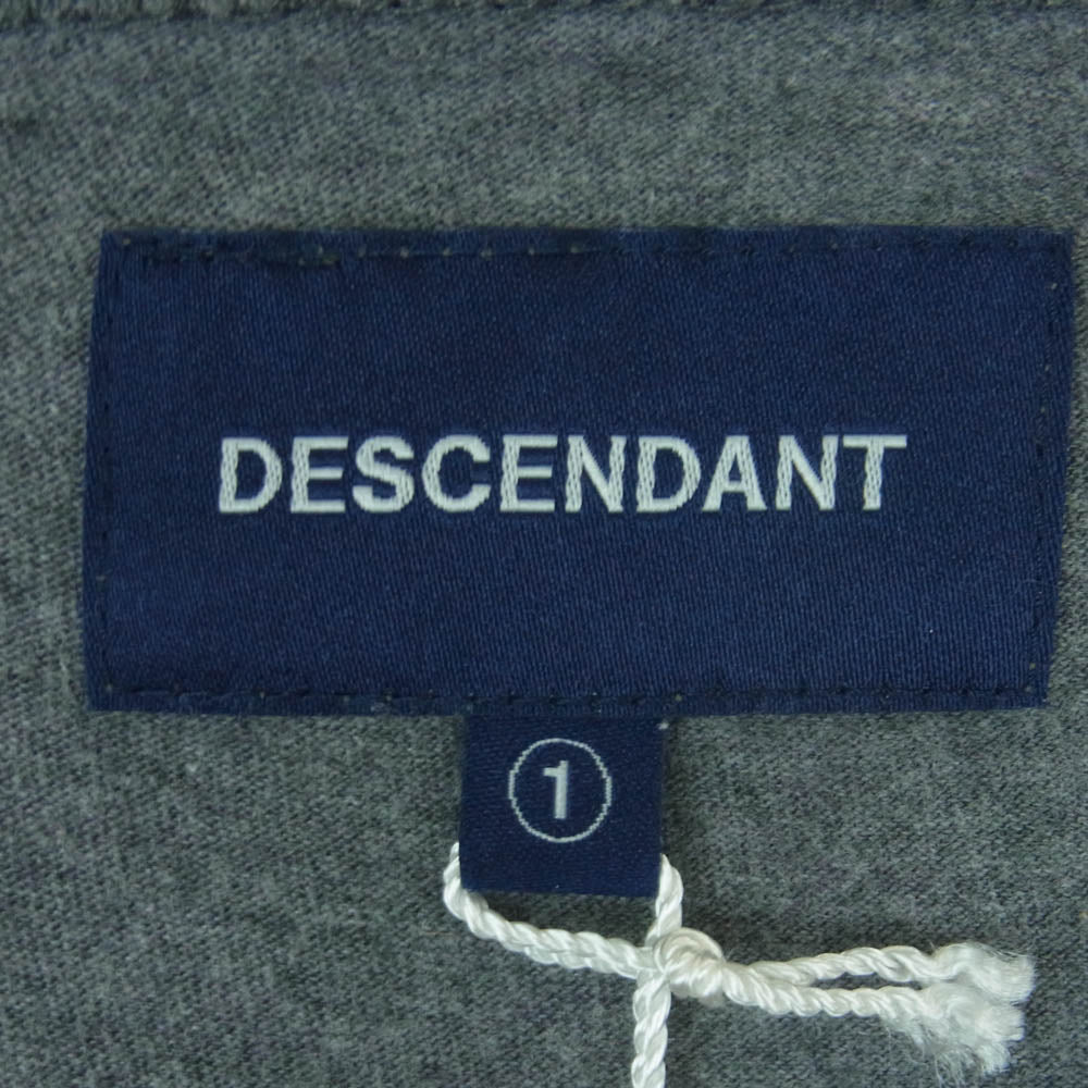 DESCENDANT ディセンダント 18SS 181ATDS-CSM08 CACHALOT POCKET LS カシャロ刺繍 ポケット 長袖 カットソー ロンT Ｔシャツ グレー系 S 1【中古】