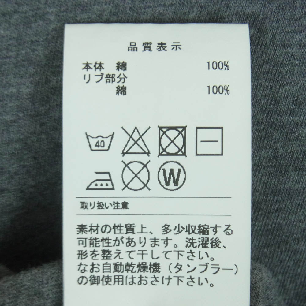 DESCENDANT ディセンダント 18SS 181ATDS-CSM08 CACHALOT POCKET LS カシャロ刺繍 ポケット 長袖 カットソー ロンT Ｔシャツ グレー系 S 1【中古】