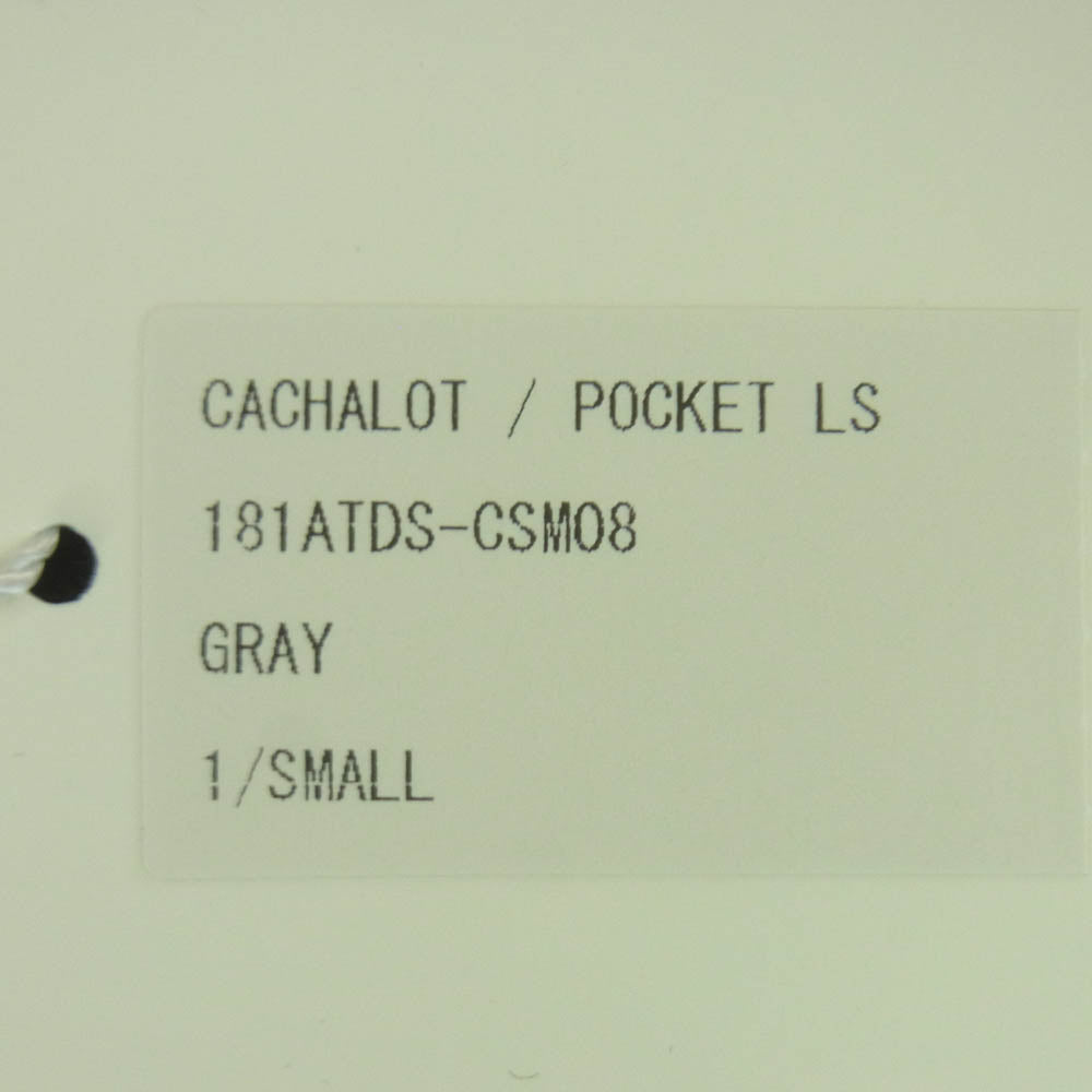 DESCENDANT ディセンダント 18SS 181ATDS-CSM08 CACHALOT POCKET LS カシャロ刺繍 ポケット 長袖 カットソー ロンT Ｔシャツ グレー系 S 1【中古】