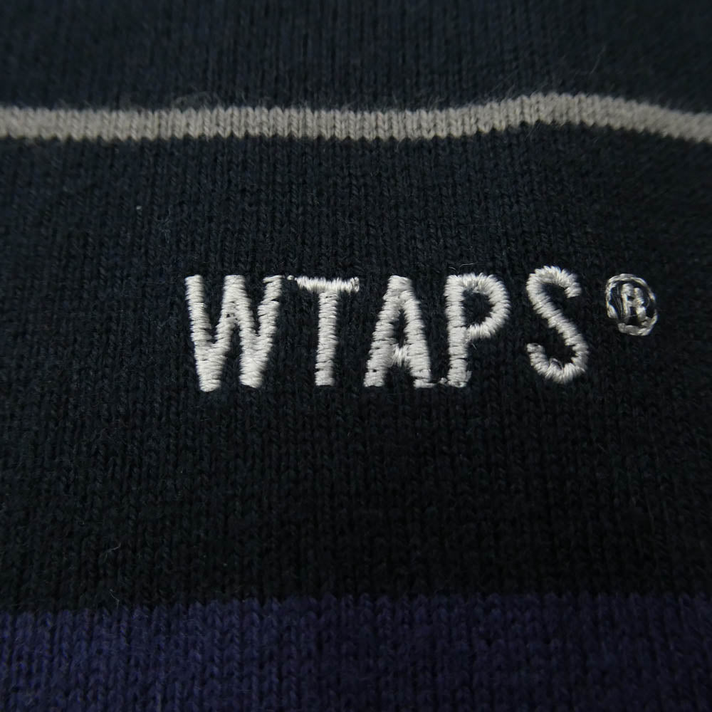 WTAPS ダブルタップス 23SS 231ATDT-CSM21 BDY LS COTTON TEXTILE SIGN ボーダー Tシャツ ロンT 長袖カットソー マルチカラー系 2【中古】