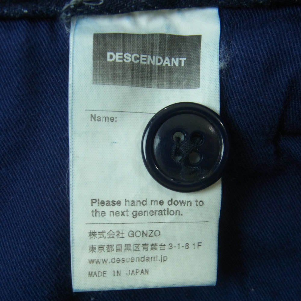 DESCENDANT ディセンダント 18AW 182ATDS-PTM02 SHORE DENIM PANTS CACHALOT カシャロ刺繍 イージー デニム パンツ インディゴブルー系 M 2【中古】