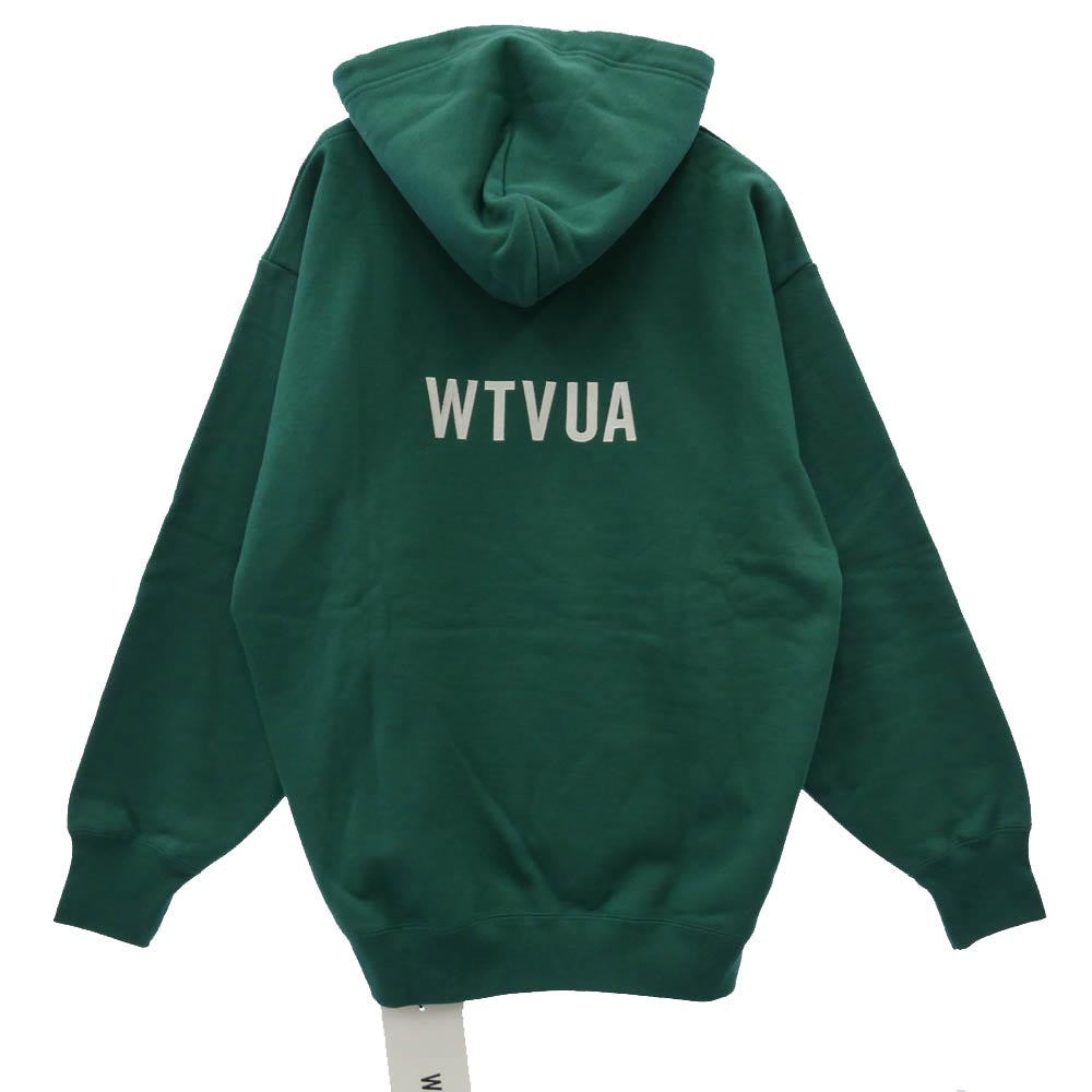 WTAPS ダブルタップス 24SS 241ATDT-CSM02 SIGN HOODY COTTON TSSC ロゴ プリント スウェット フーディ パーカー スウェット パーカー グリーン系 03【美品】【中古】