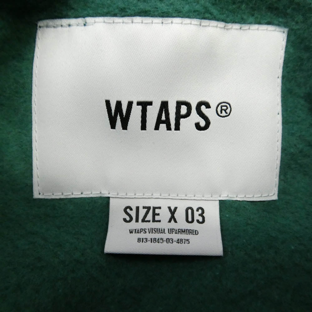 WTAPS ダブルタップス 24SS 241ATDT-CSM02 SIGN HOODY COTTON TSSC ロゴ プリント スウェット フーディ パーカー スウェット パーカー グリーン系 03【美品】【中古】