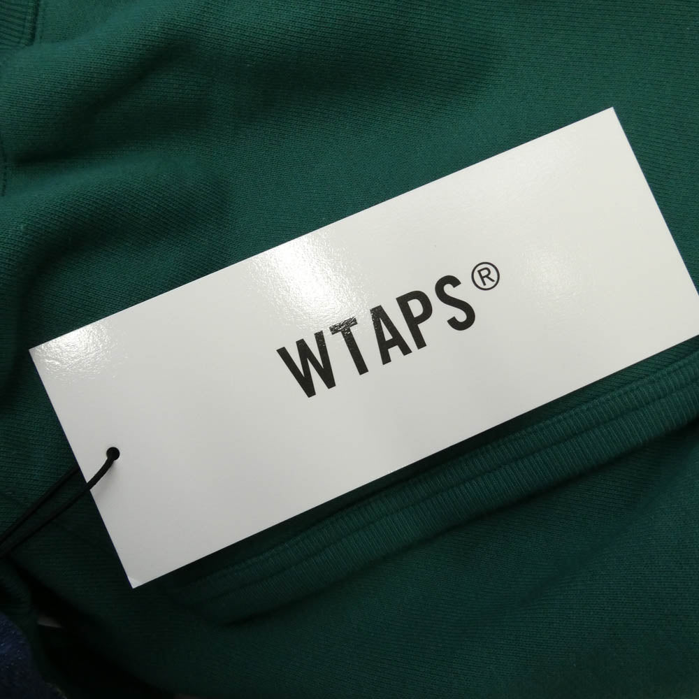 WTAPS ダブルタップス 24SS 241ATDT-CSM02 SIGN HOODY COTTON TSSC ロゴ プリント スウェット フーディ パーカー スウェット パーカー グリーン系 03【美品】【中古】