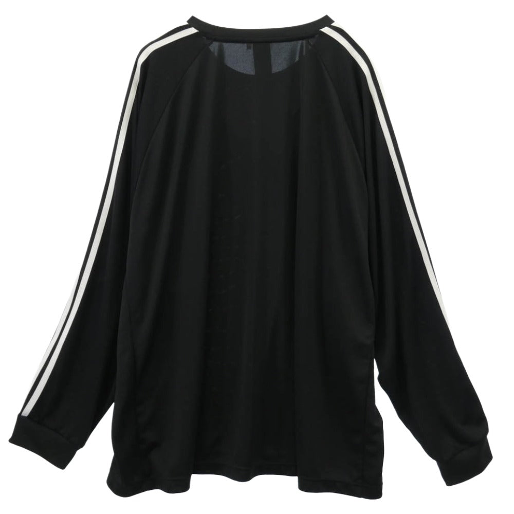 adidas アディダス 781360 3ストライプ オーバーサイズ 長袖 トラックトップ プルオーバー ブラック系 8XO【美品】【中古】
