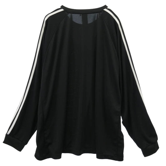 adidas アディダス 781360 3ストライプ オーバーサイズ 長袖 トラックトップ プルオーバー ブラック系 8XO【美品】【中古】