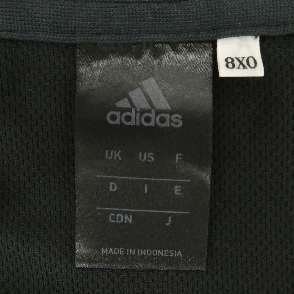 adidas アディダス 781360 3ストライプ オーバーサイズ 長袖 トラックトップ プルオーバー ブラック系 8XO【美品】【中古】