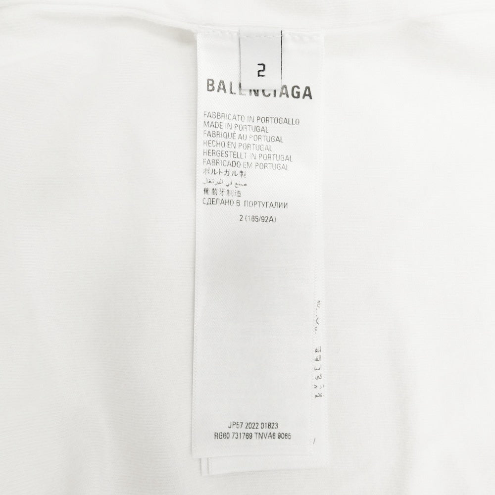 BALENCIAGA バレンシアガ adidas アディダス 23SS 731769 TNVA6 ADIDAS アディダス ロゴ刺繍 オーバーサイズ クルーネック 半袖 Tシャツ ホワイト系 2【中古】