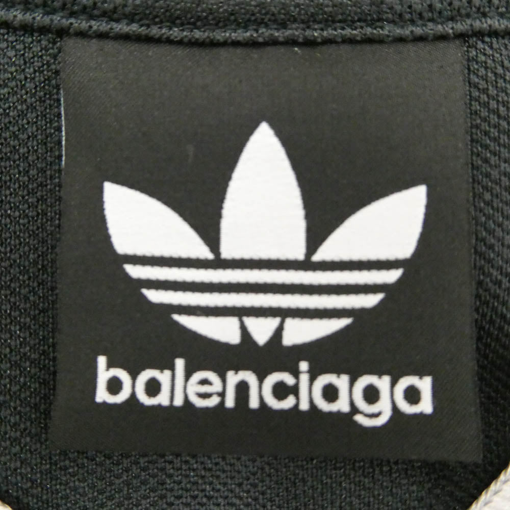 BALENCIAGA バレンシアガ adidas アディダス 23SS 723663 TNV13 x adidas アディダス オーバーサイズ サッカー 半袖 ゲームシャツ Tシャツ ブラック系 グレー系 3【中古】