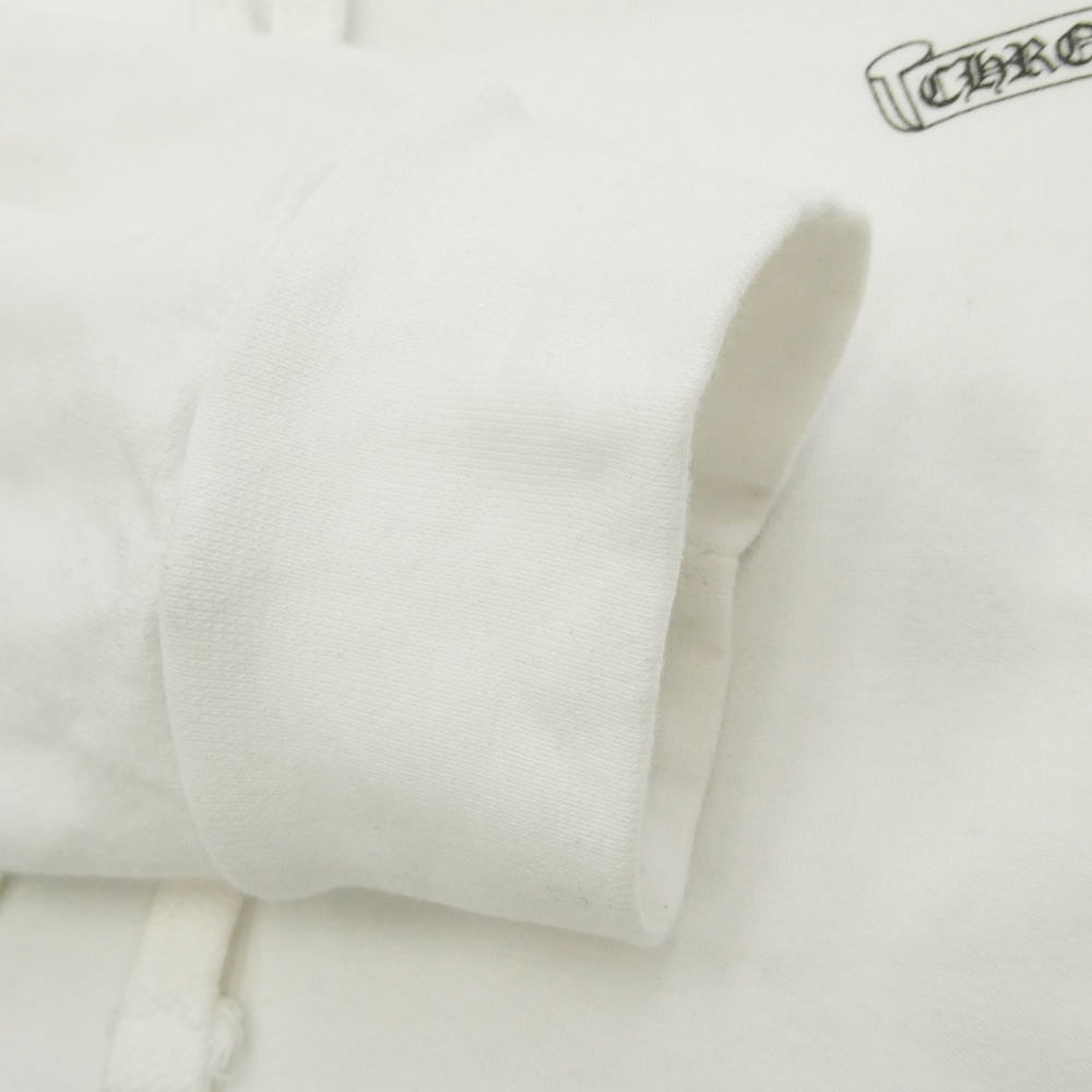 CHROME HEARTS クロムハーツ（原本無） SWTSHRT HD PLVR CHプラス プリント プルオーバー フーディー パーカー ホワイト系 XXL【中古】
