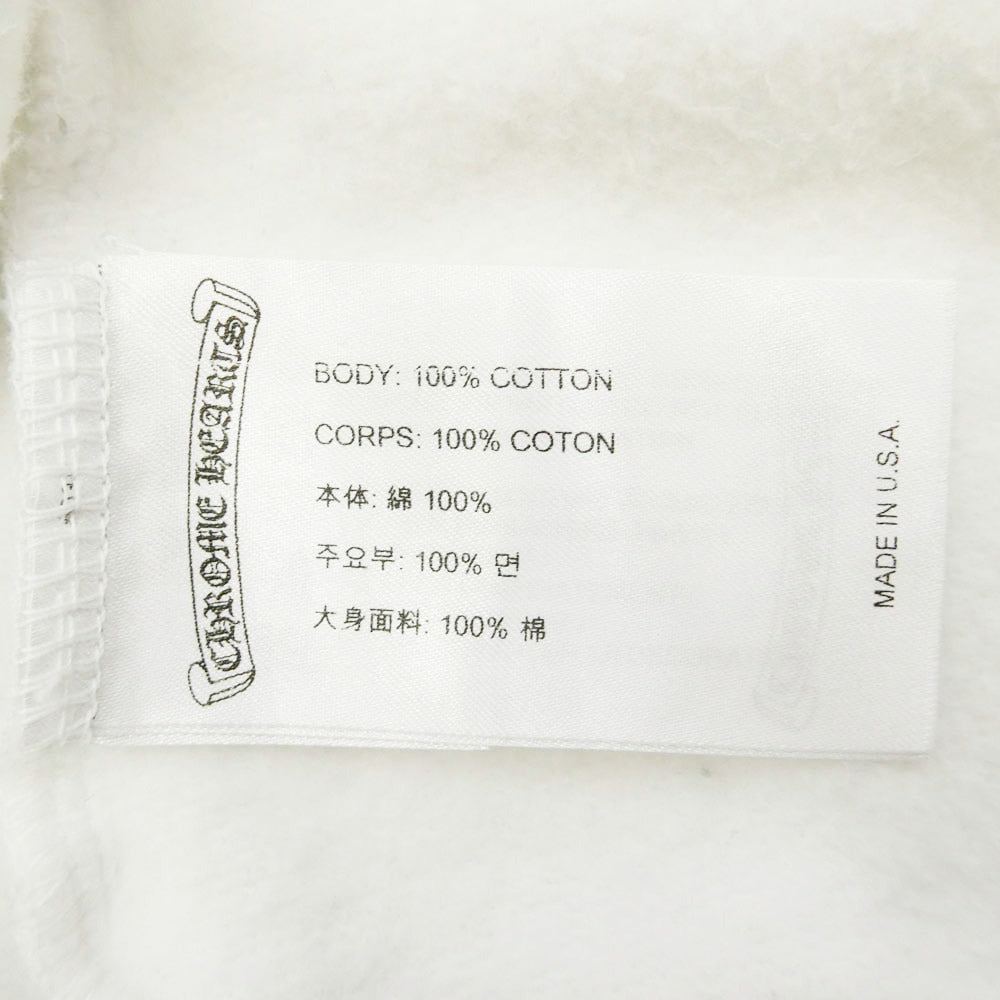 CHROME HEARTS クロムハーツ（原本無） SWTSHRT HD PLVR CHプラス プリント プルオーバー フーディー パーカー ホワイト系 XXL【中古】